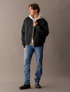 Buy 남성 바디핏 미드블루 이탈리안 데님 in color MID BLUE BACK EMBRO