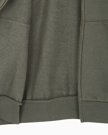 Buy 남성 아카이브 로고 플리스 집업 후디 in color CHARCOAL