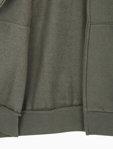 Buy 남성 아카이브 로고 플리스 후드 집업 in color CHARCOAL