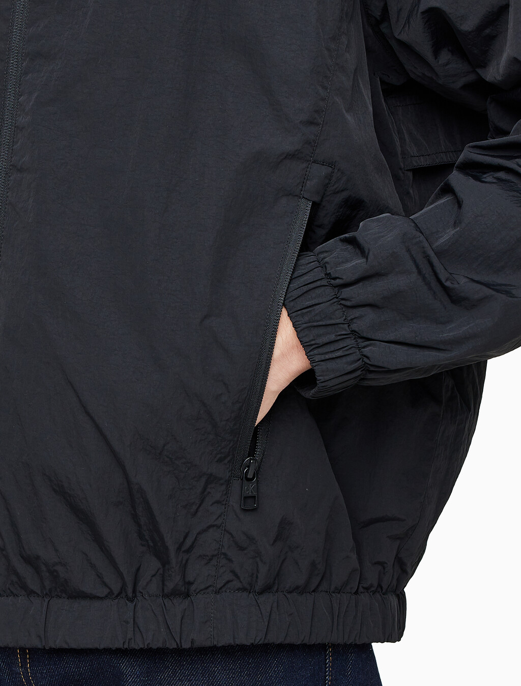 Buy 남성 에센셜 스텐드 넥 자켓 in color CK BLACK