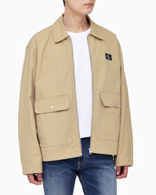 Buy 남성 박시핏 워크웨어 크롭 재킷 in color TRAVERTINE