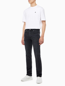 Buy 남성 바디핏 블랙 37.5 기능성 데님 in color WASHED BLACK LOGO LACE