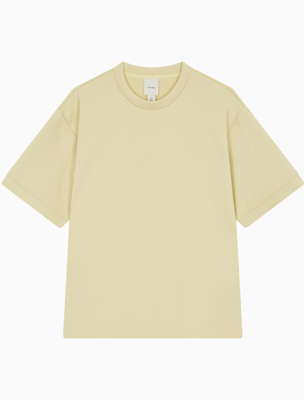 Buy 남성 숏슬리브 스페이서 반소매 크루넥 티셔츠 in color REED YELLOW