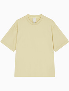 Buy 남성 숏슬리브 스페이서 반소매 크루넥 티셔츠 in color REED YELLOW