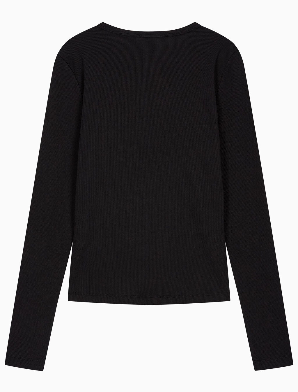 Buy 여성 모노그램 롱슬리브 헨리넥 티셔츠 in color BLACK