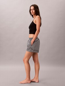 Buy 여성 코튼 포플린 쇼츠 in color PENNY STRIPE+BLACK