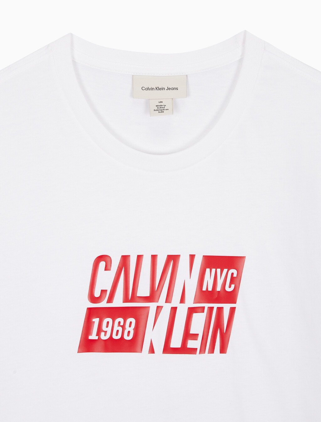 Buy 남성 레귤러핏 스포츠 로고 반팔 티셔츠 in color BRILLIANT WHITE