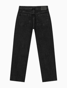 Buy 남성 90's 스트레이트핏 블랙 데님 in color WASHED BLACK LOGO LACE