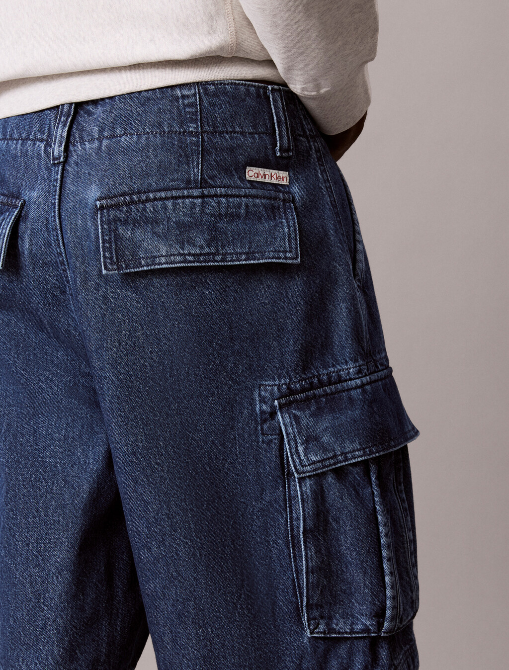 Buy 90s 카고 데님 쇼츠 in color Mid Blue