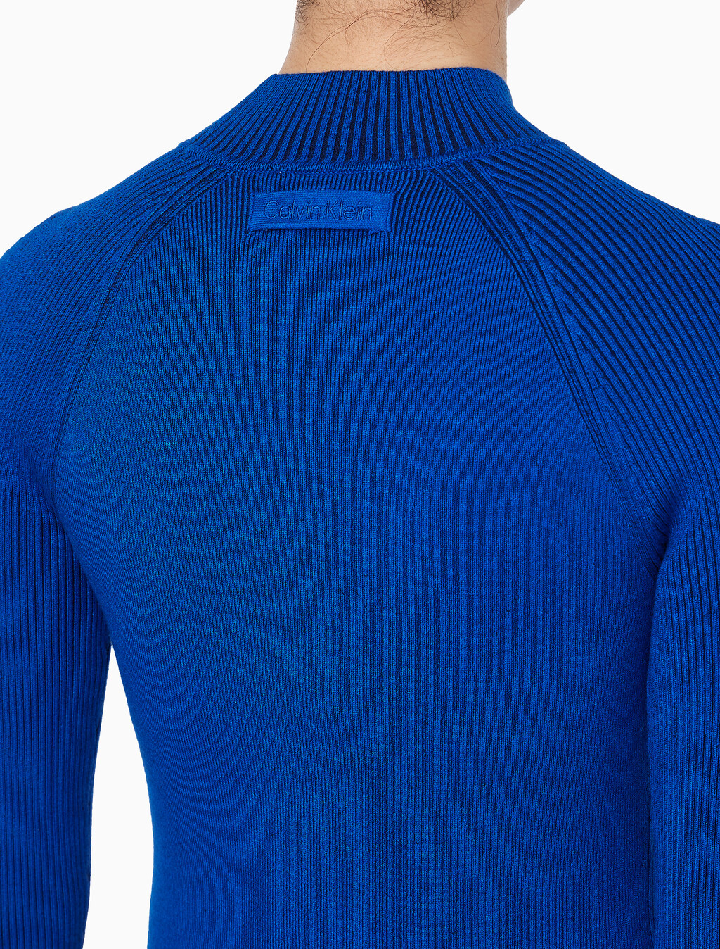 Buy 여성 L/S 모크넥 풀오버 스웨터 in color blue