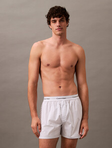 Buy 남성 코튼 포플린 박서 in color STEADY STRIPE GRISAILLE
