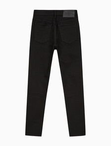 Buy 여성 하이라이즈 스키니 앵클핏 블랙 데님 in color WASHED BLACK LOGO LACE