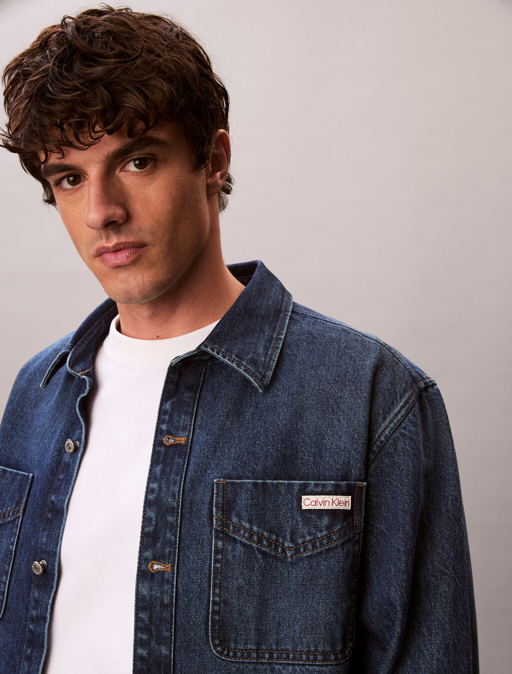 Buy 90s 호라이즌 오버 셔츠 in color Blue