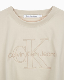 Buy 여성 모노그램 빅로고 크롭 반팔 티셔츠 in color CLASSIC BEIGE