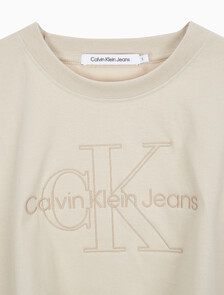 Buy 여성 모노그램 빅로고 크롭 반팔 티셔츠 in color CLASSIC BEIGE