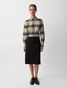 Buy LUNA WOMENS KNEE LENGTH SKIRT in color BLACK