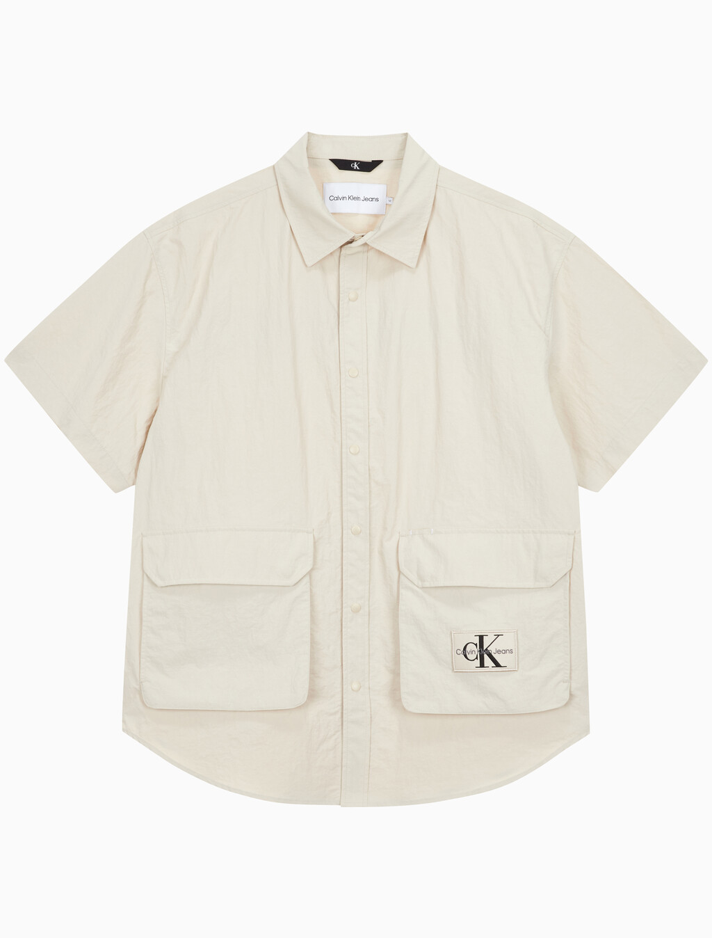 Buy 남성 유틸리티 오버핏 반팔 셔츠 in color CLASSIC BEIGE