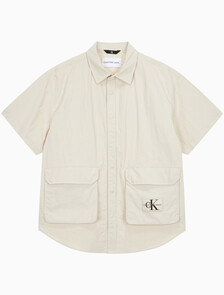 Buy 남성 유틸리티 오버핏 반팔 셔츠 in color CLASSIC BEIGE