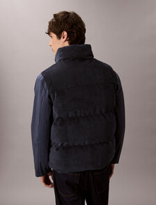 Buy 남성 리버서블 코듀로이 푸퍼 베스트 in color DARK SAPPHIRE