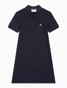 Buy 여성 CK 로고 폴로 반팔 원피스 in color NIGHT SKY
