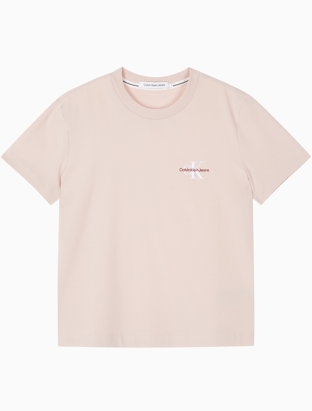 Buy 여성 레귤러핏 스몰 모노그램 로고 반팔 티셔츠  in color PINK