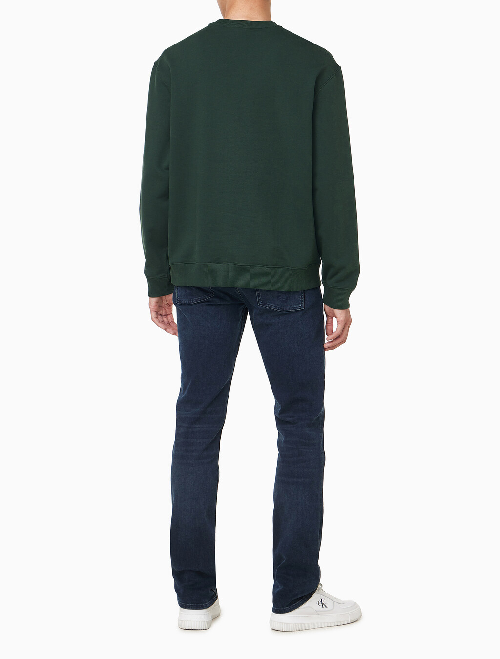 Buy 남성 프렌치테리 뱃지 크루넥 스웻셔츠 in color Navy