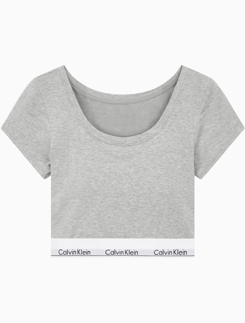 Buy 여성 모던 코튼 티셔츠 아웃푸쉬 브라렛 in color GREY HEATHER