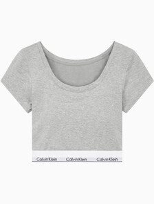 Buy 여성 모던 코튼 티셔츠 아웃푸쉬 브라렛 in color GREY HEATHER