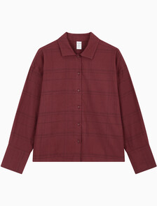 Buy 여성 플란넬 슬립 롱슬리브 탑 in color BEAM PLAID SYRAH