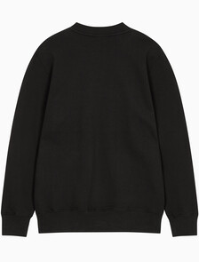 Buy 남성 셔닐 모노로고 기모 스웻셔츠 in color CK BLACK