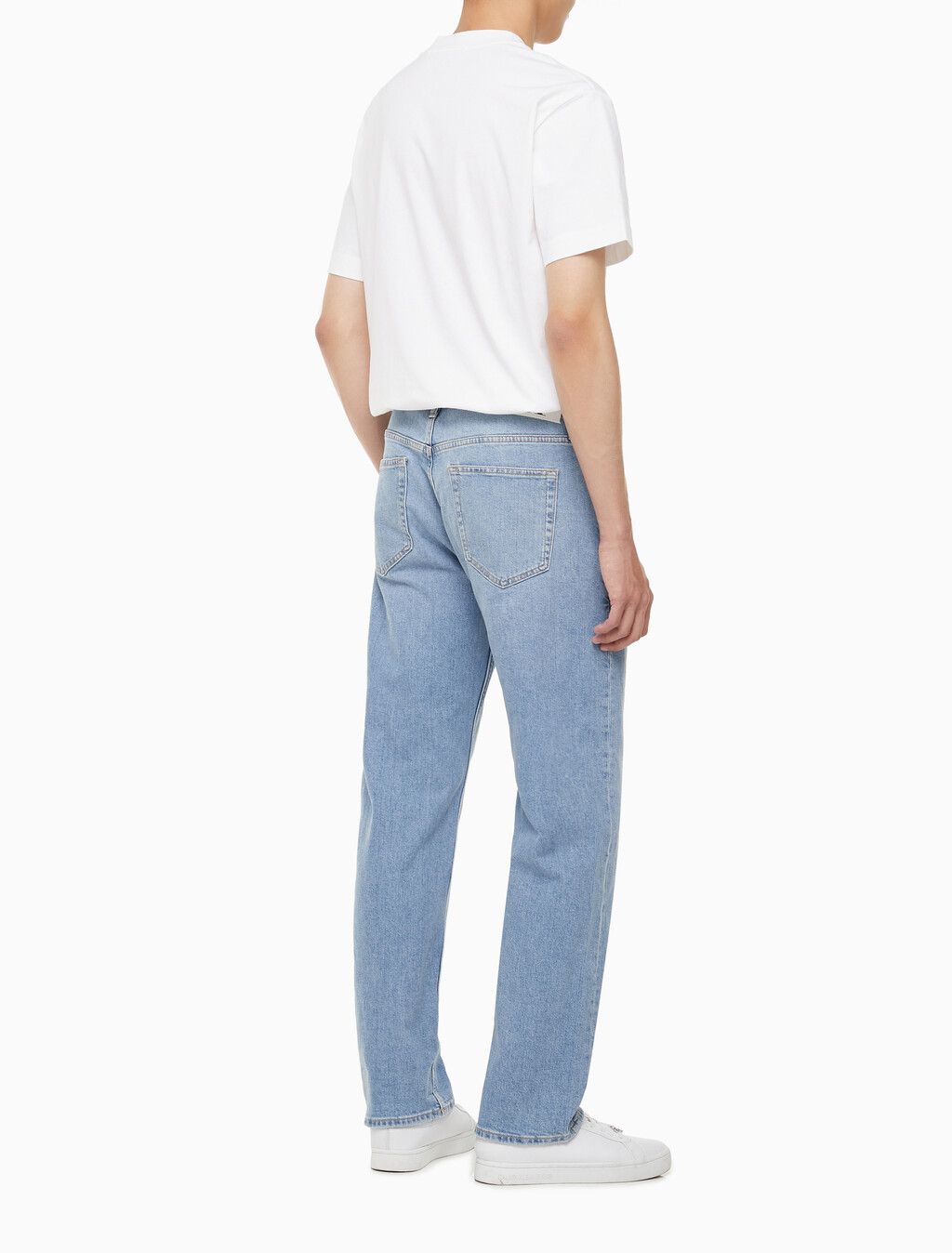 Buy 남성 90'S 스트레이트핏 라이트블루 데님 in color CHALKY BLUE