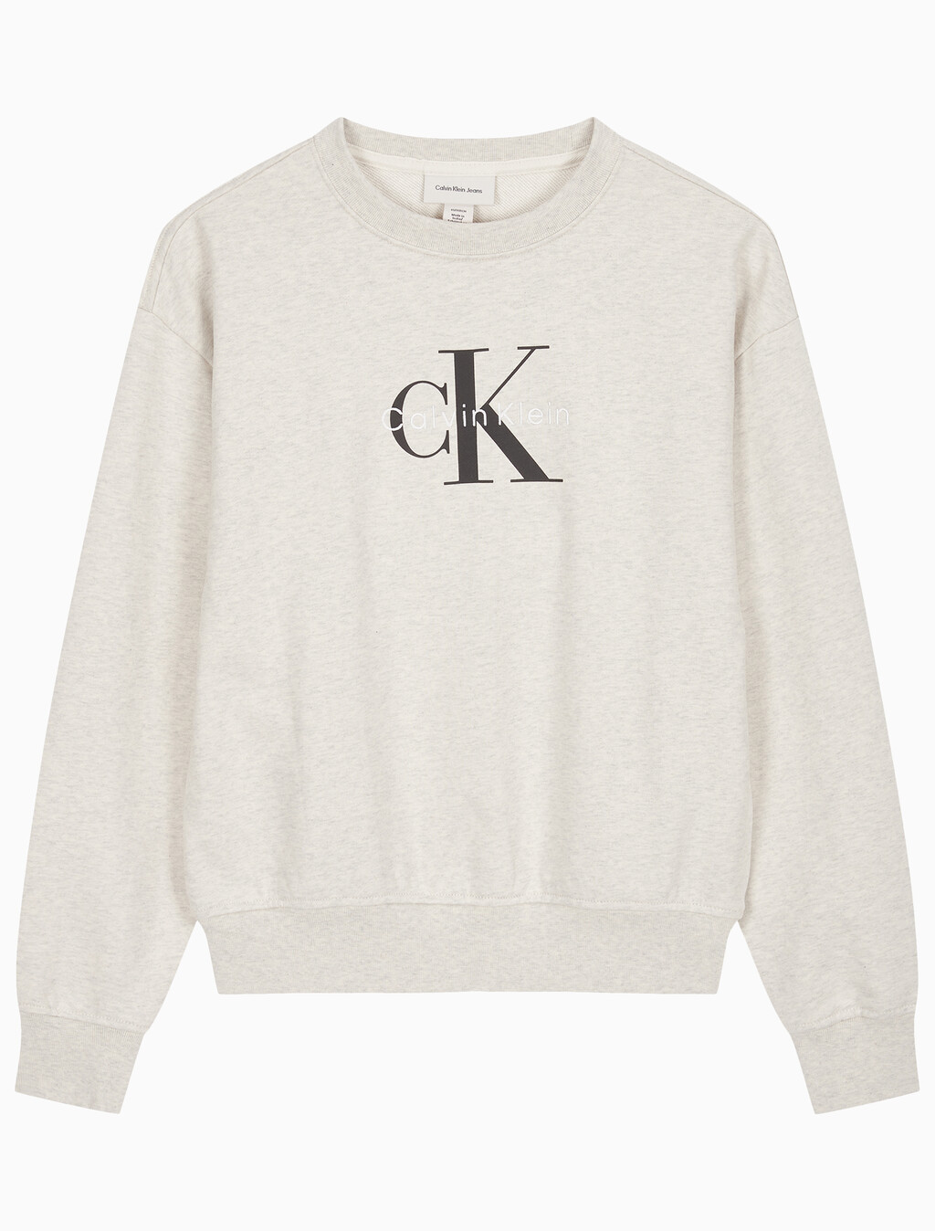 Buy 여성 모노로고 프렌치테리 릴렉스핏 스웻셔츠 in color VANILLA HEATHER