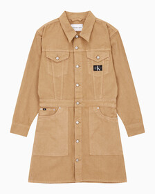 Buy 여성 캔버스 트러커 드레스 in color MID BLUE BACK EMBRO