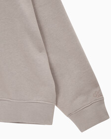 Buy 남녀공용 모노그램 로고 하프 집업 스웨트셔츠 in color PERFECT TAUPE