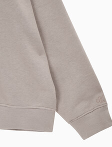 Buy 남녀공용 모노그램 로고 하프 집업 스웨트셔츠 in color PERFECT TAUPE