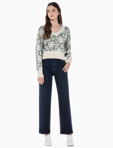 Buy 여성 90's 스트레이트핏 린스 블루 데님 in color RINSE BLUE