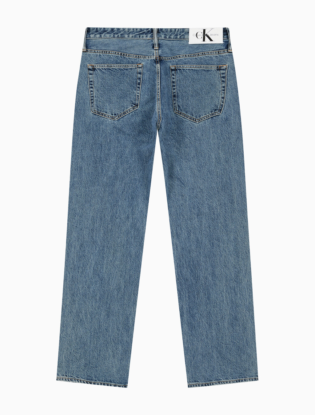 Buy 남성 90's 스트레이트핏 스톤블루 데님 in color MID BLUE BACK EMBRO