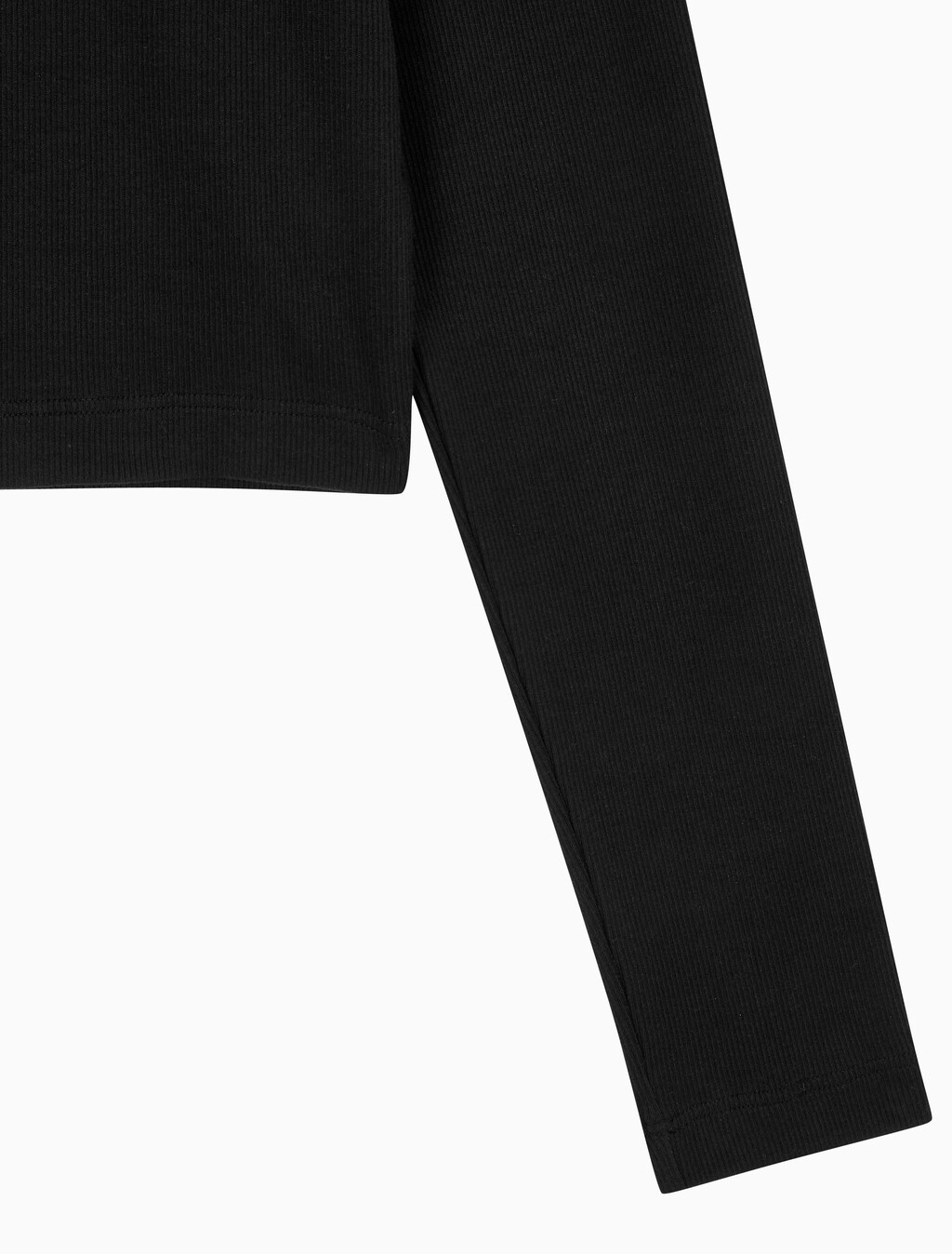 Buy 여성 롱슬리브 모노그램 베이비 티 in color CK BLACK