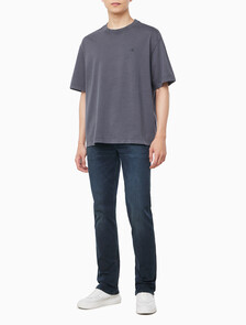 Buy 남성 릴렉스핏 저지 워시 반팔 티셔츠 in color CHARCOAL