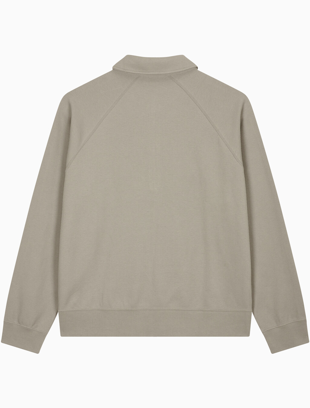 Buy 남성 더블 니트 로고 하프 집업 폴로 스웻셔츠 in color VINTAGE KHAKI