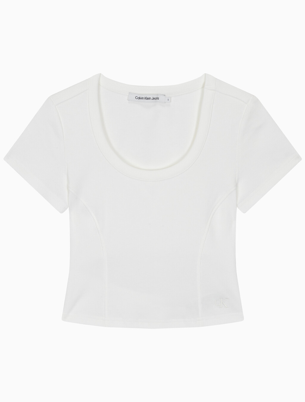 Buy 여성 립 오픈 백 크롭 탑 in color BRIGHT WHITE