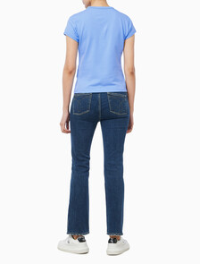 Buy 여성 그래픽 로고 베이비 티 in color Deep Indigo Blue