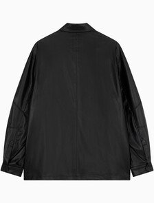 Buy 남성 릴렉스핏 매트 레더 셔츠 자켓 in color CK BLACK