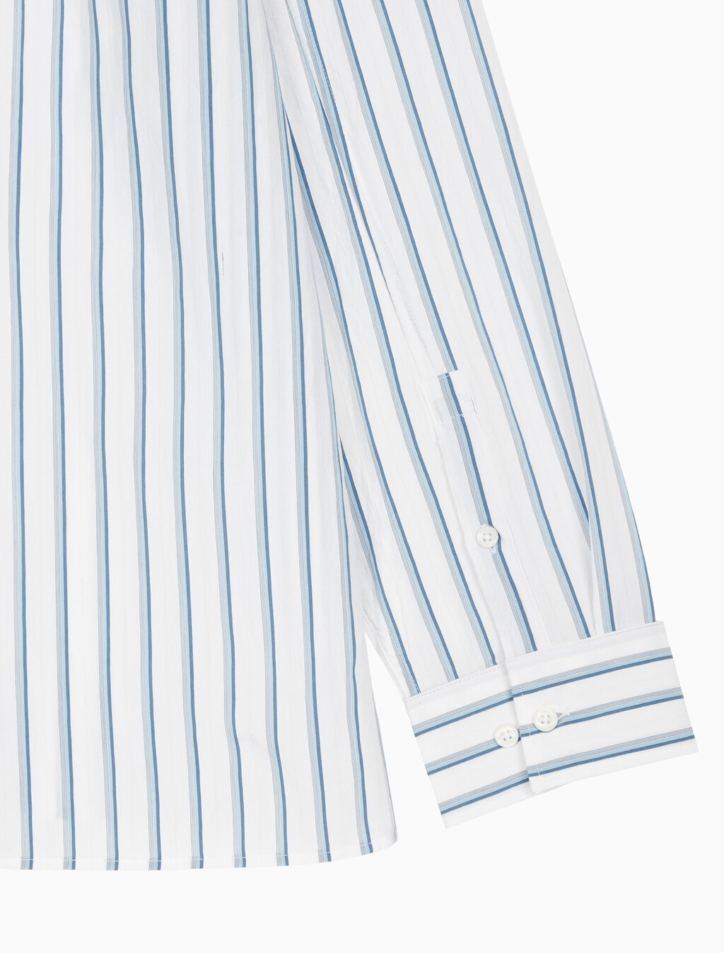 Buy 남성 릴렉스핏 비스코스 나일론 스트라이프 셔츠 in color BRILLIANT WHITE