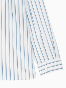 Buy 남성 릴렉스핏 비스코스 나일론 스트라이프 셔츠 in color BRILLIANT WHITE