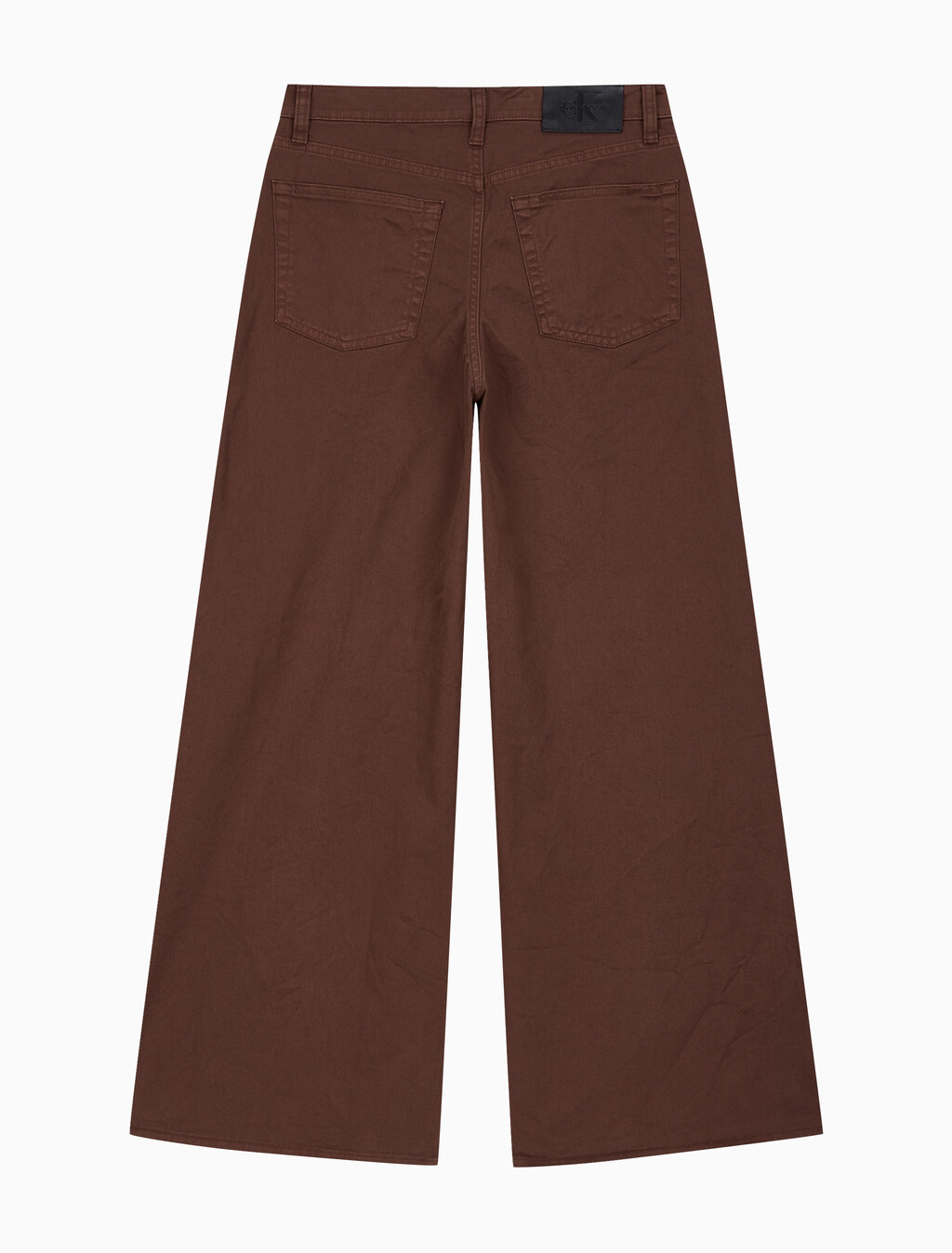 Buy 여성 슈퍼 와이드 레그핏 치노 팬츠 in color Red brown