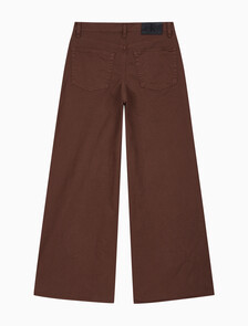 Buy 여성 슈퍼 와이드 레그핏 치노 팬츠 in color Red brown