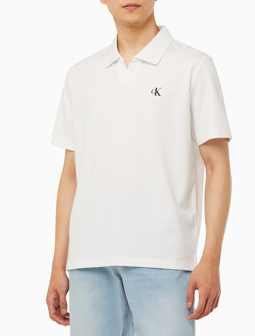 Buy 남성 릴렉스핏 피케 폴로 반팔 티셔츠 in color BRIGHT WHITE