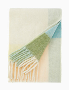 Buy 남녀공용  패치로고 배색 체크 머플러 in color Yellow