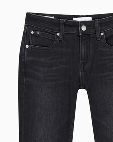 Buy 여성 바디핏 5 포켓 앵클 블랙 데님 in color WASHED BLACK LOGO LACE